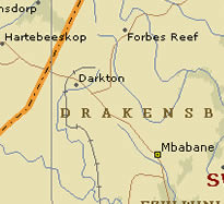 Oshoek/Ngwenya to Mbabane map